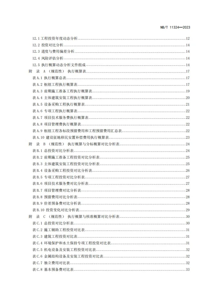 NB/T 11324-2023 水电工程执行概算编制导则第3页预览图