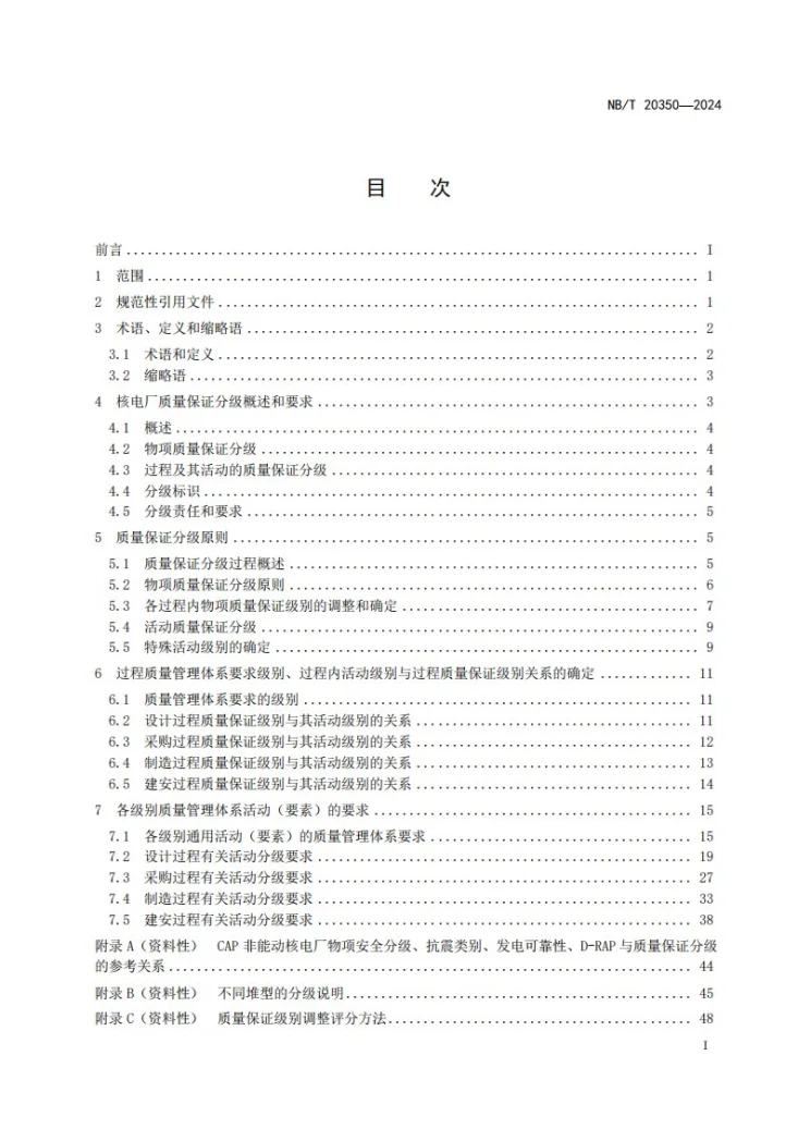 NB/T 20350-2024 核电厂设计建造阶段质量保证分级及管理要求第2页预览图