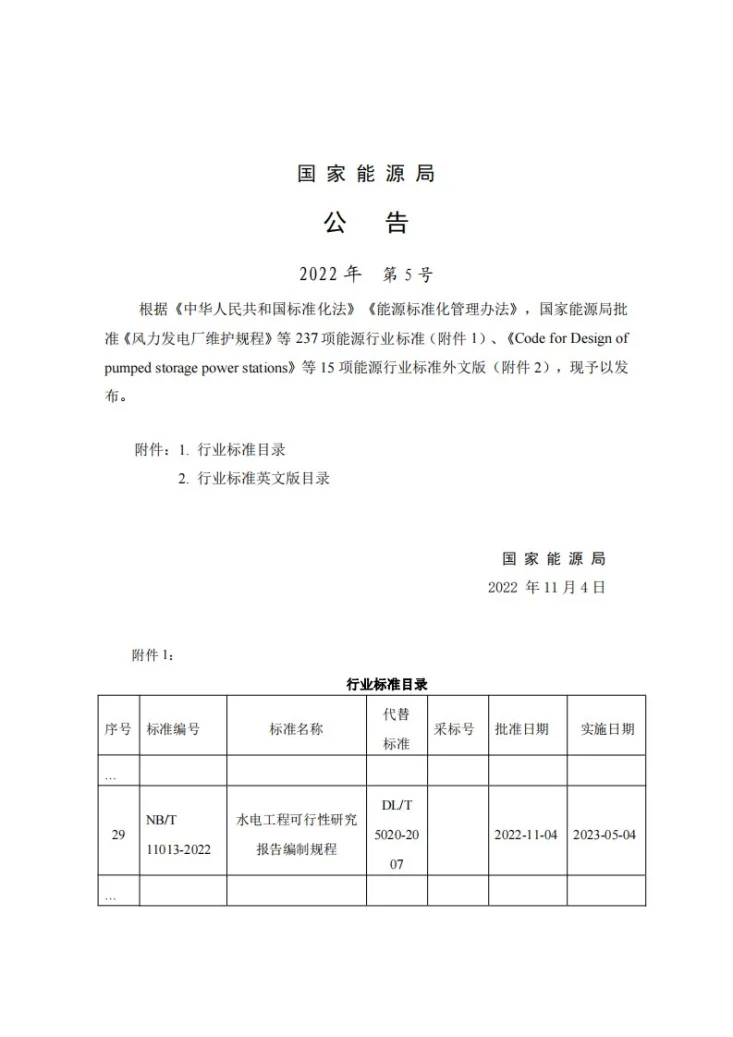 NB/T 11013-2022 水电工程可行性研究报告编制规程第3页预览图