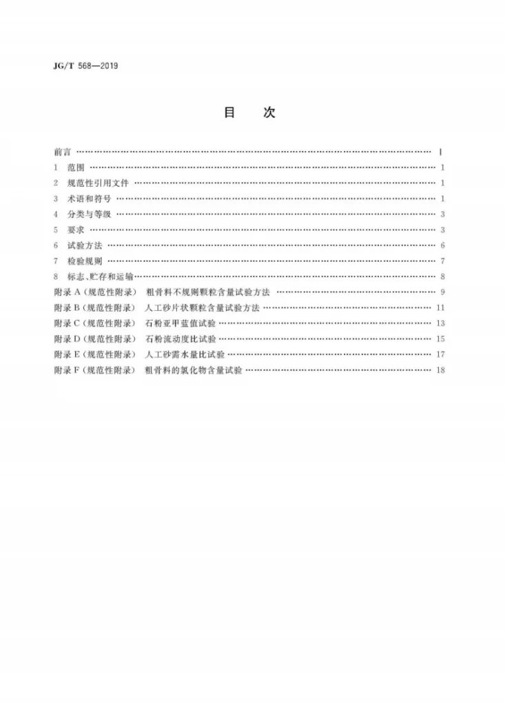 JG/T 568-2019 高性能混凝土用骨料第2页预览图