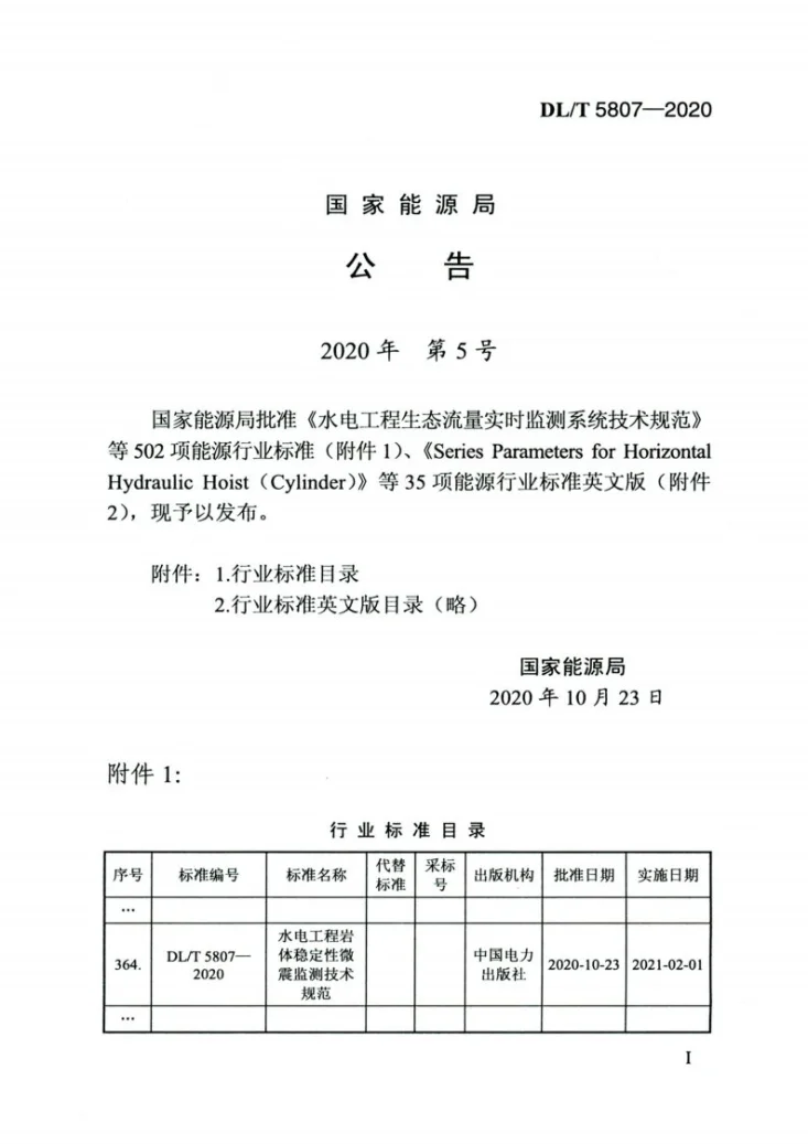DL/T 5807-2020 水电工程岩体稳定性微震监测技术规范第3页预览图