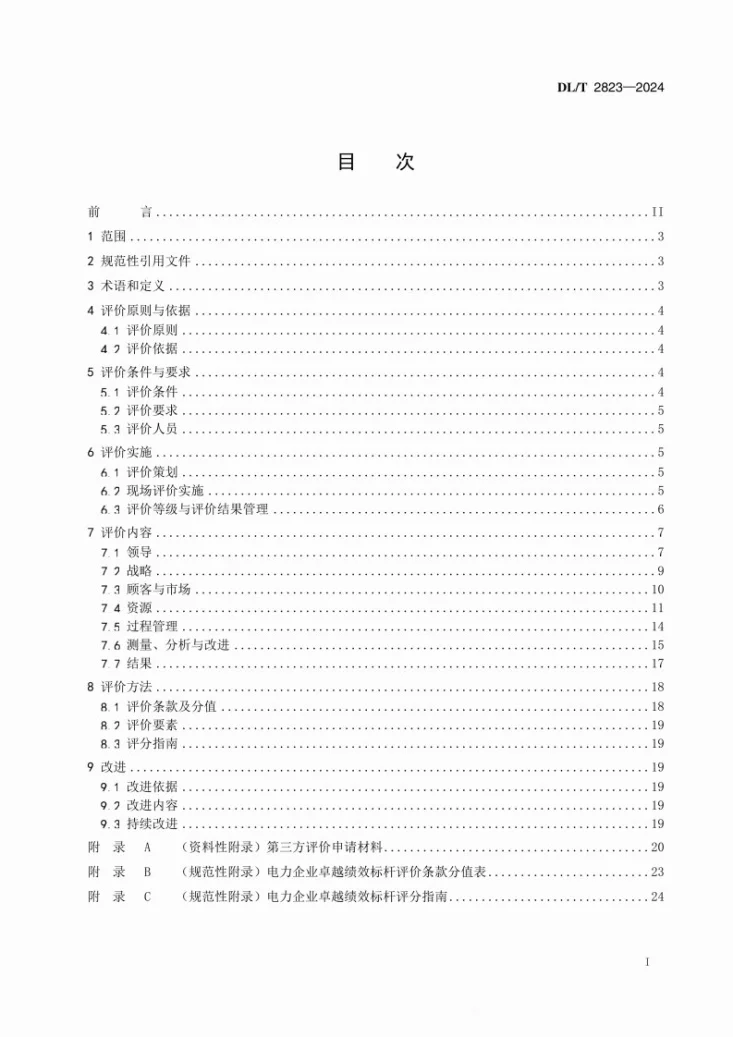 DL/T 2823-2024 电力企业卓越绩效标杆 评价与改进第2页预览图