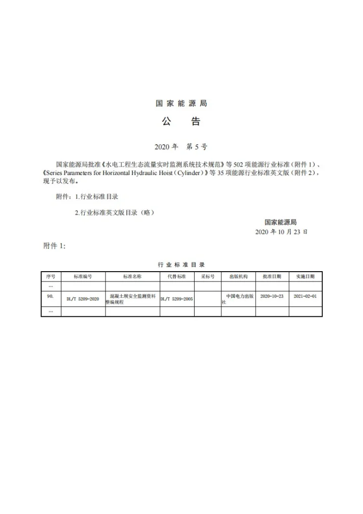 DL/T 5209-2020 混凝土坝安全监测资料整编规程第3页预览图