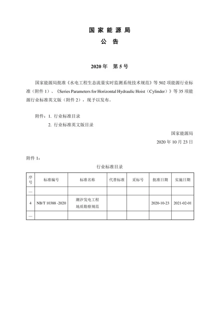 NB/T 10388-2020 潮汐发电工程地质勘察规范第3页预览图