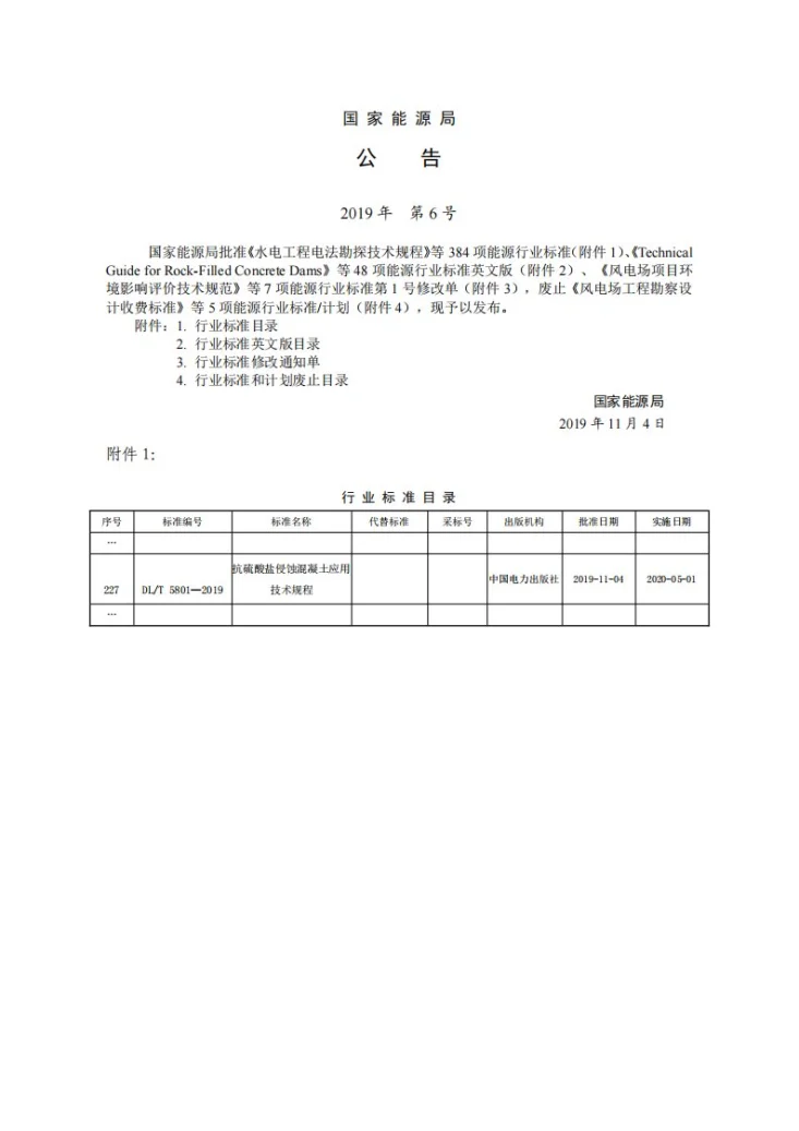 DLT 5801-2019 抗硫酸盐侵蚀混凝土应用技术规程第3页预览图