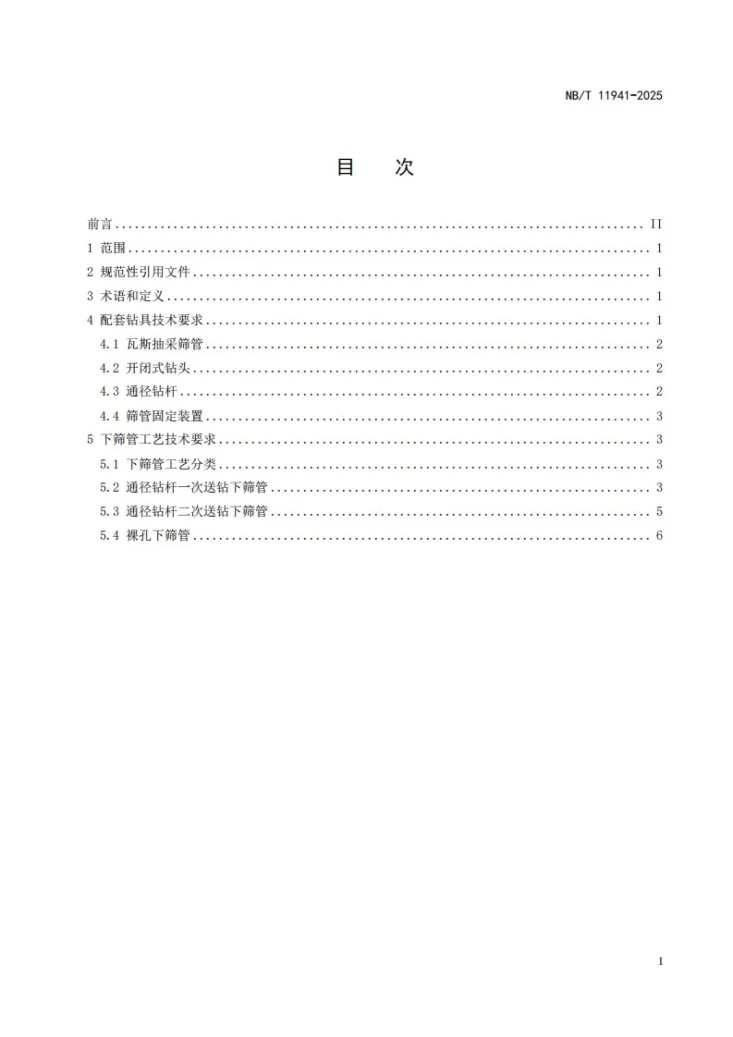 NB/T 11941-2025 松软煤层瓦斯抽采钻孔全孔下筛管工艺技术要求第3页预览图