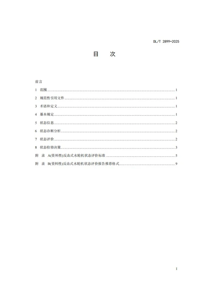 DL/T 2899-2025 反击式水轮机状态评价技术导则第3页预览图