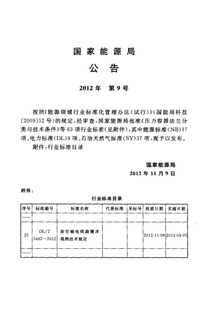 DL/T 5462-2012 架空输电线路覆冰观测技术规定第3页预览图