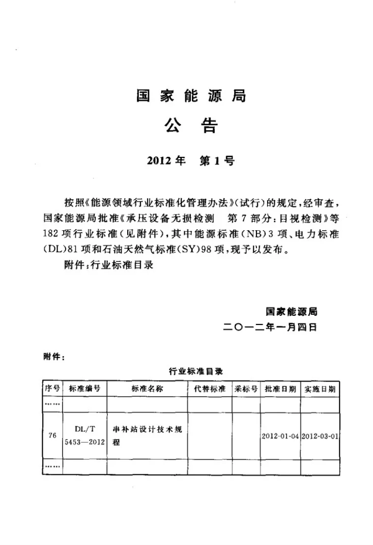 DL/T 5453-2012 串补站设计技术规程第3页预览图