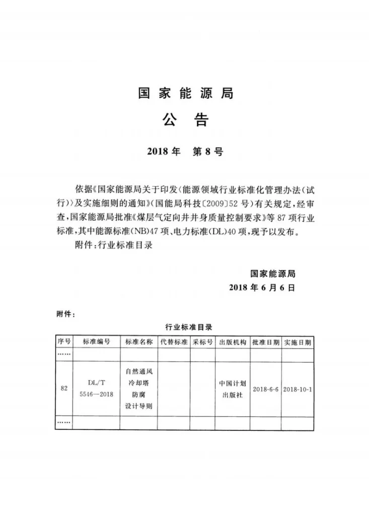 DL/T 5546-2018 自然通风冷却塔防腐设计导则第3页预览图
