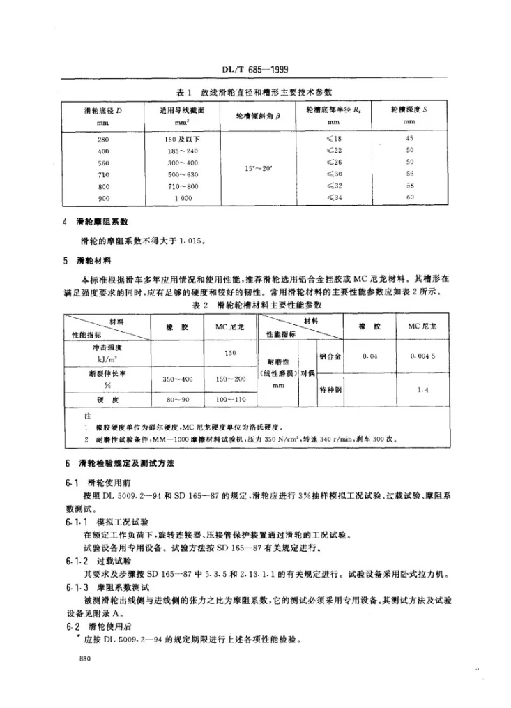 DL/T 685-1999 放线滑轮基本要求、检验规定及测试方法第3页预览图