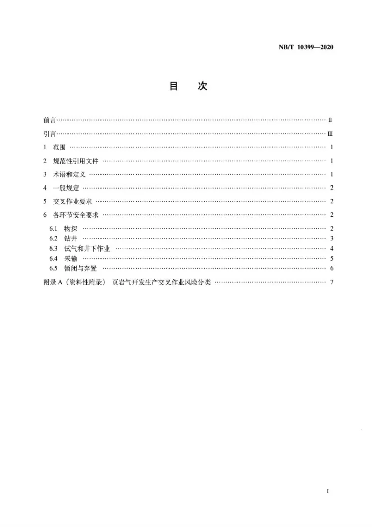 NB/T 10399-2020 页岩气安全规程第2页预览图