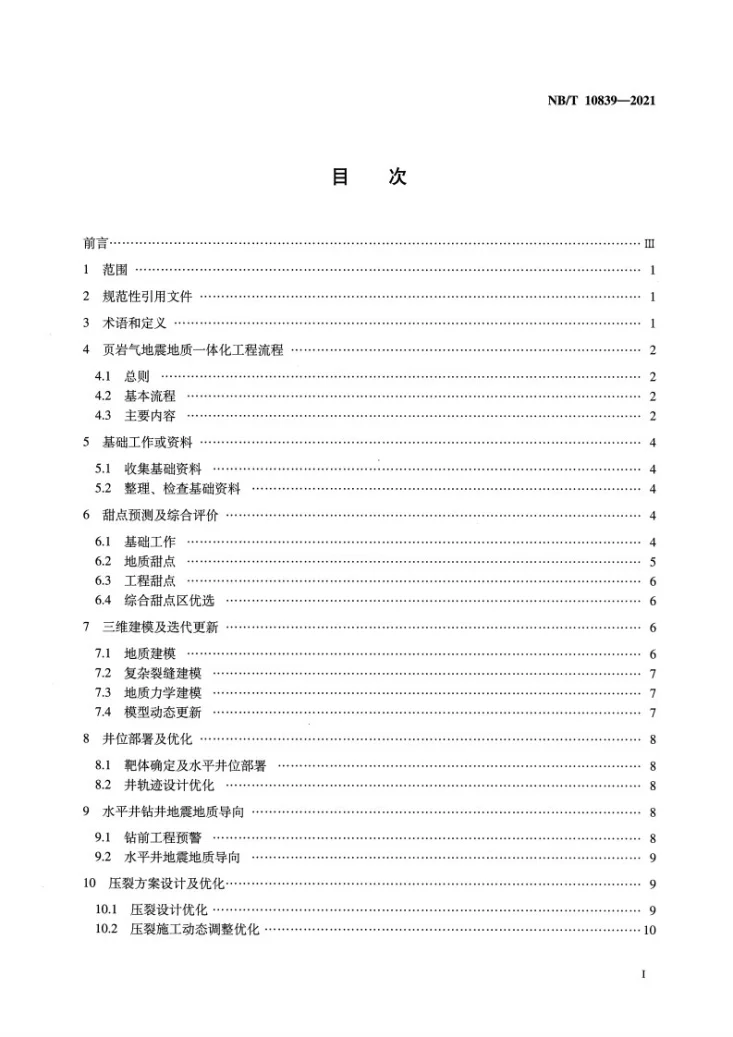 NB/T 10839-2021 页岩气地震地质工程一体化技术规程第2页预览图