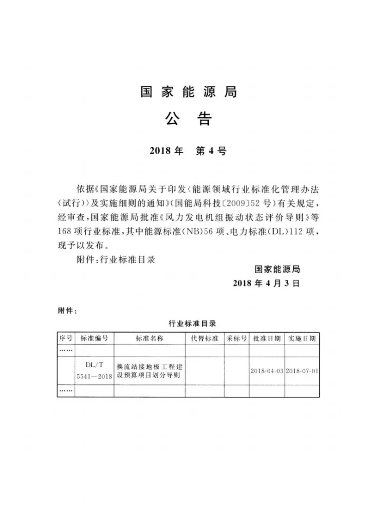 DL/T 5541-2018 换流站接地极工程建设预算项目划分导则第3页预览图