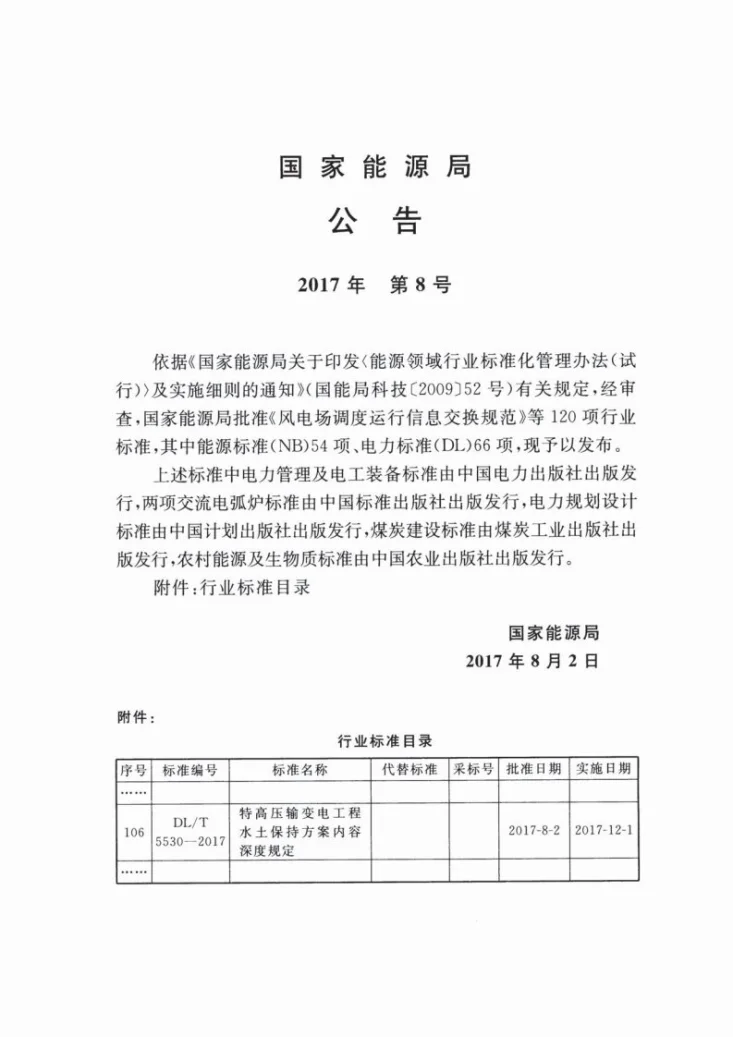 DL/T 5530-2017 特高压输变电工程水土保持方案内容深度规定第3页预览图