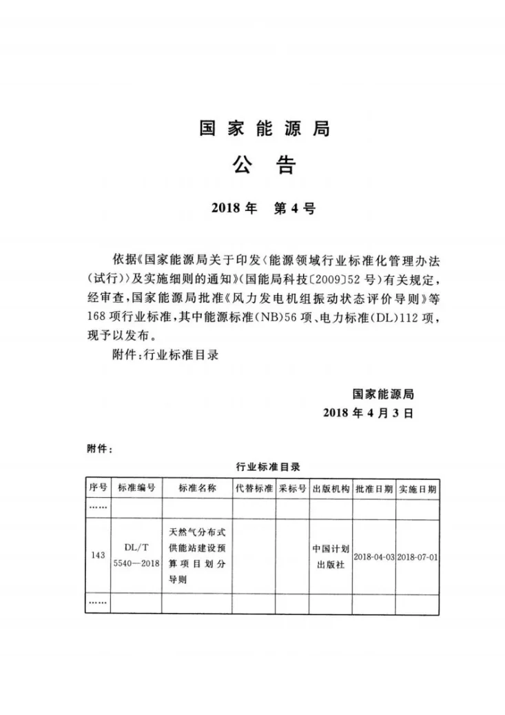 DL/T 5540-2018 天然气分布式供能站建设预算项目划分导则第3页预览图