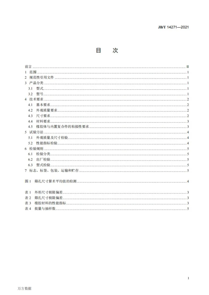 JB/T 14271-2021 矿用耐磨橡胶筛板第2页预览图