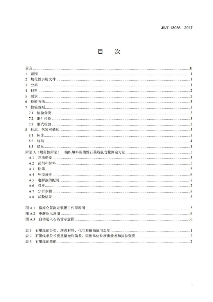 JB/T 13035-2017 编织填料用柔性石墨线第3页预览图