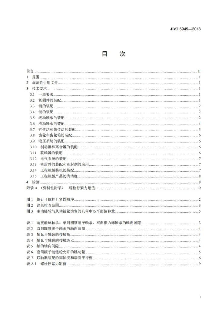 JB/T 5945-2018 工程机械 装配通用技术条件第2页预览图