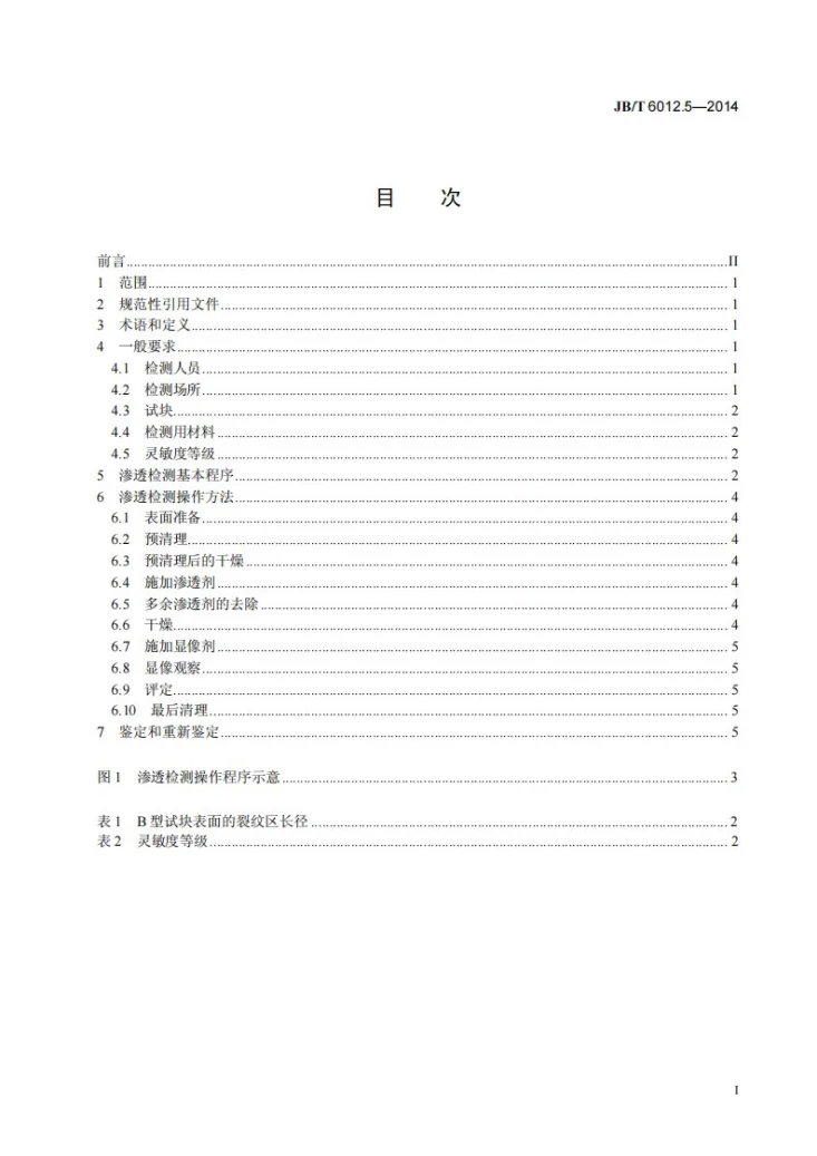 JB/T 6012.5-2014 内燃机 进、排气门 第5部分：荧光渗透检测第2页预览图