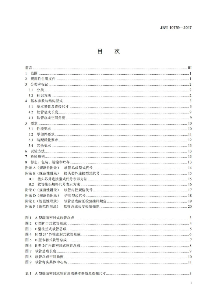 JB/T 10759-2017 工程机械 高温高压液压软管总成第2页预览图