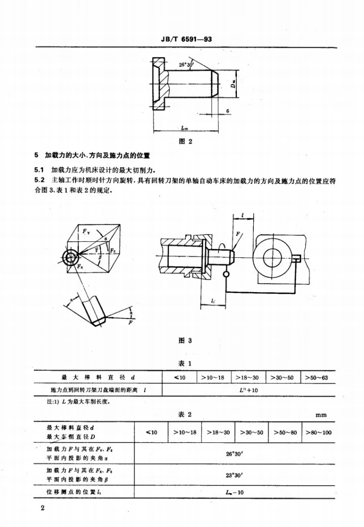 JB/T 6591-1993 单轴自动车床 静刚度第3页预览图