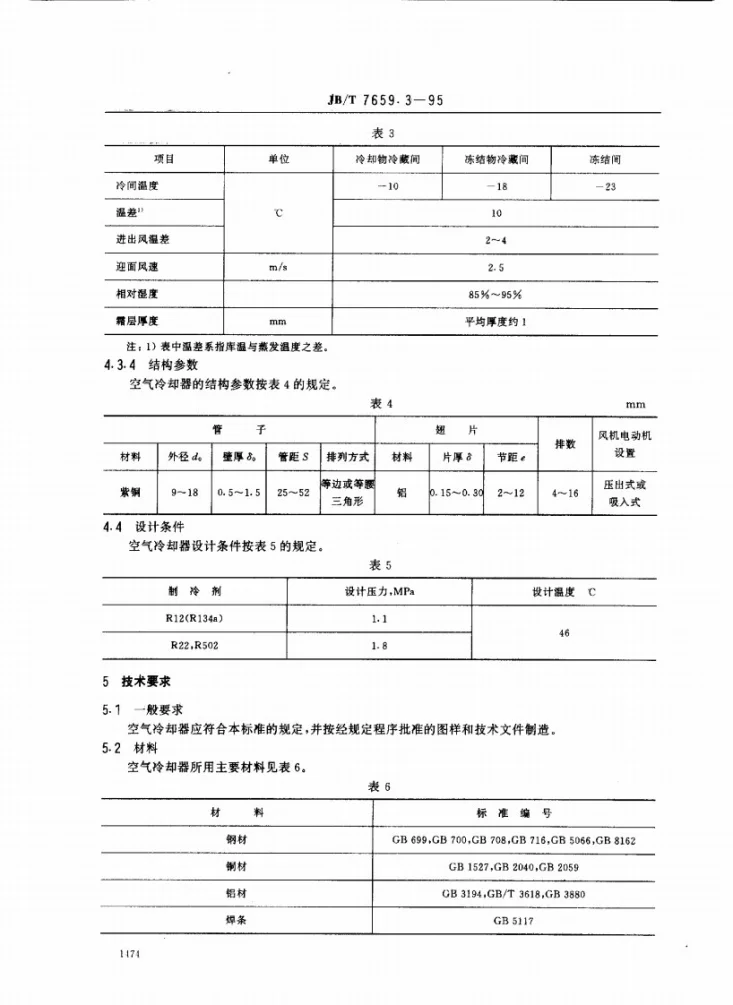 JB/T 7659.3-1995 氟利昂制冷装置用吊顶式空气冷却器第3页预览图