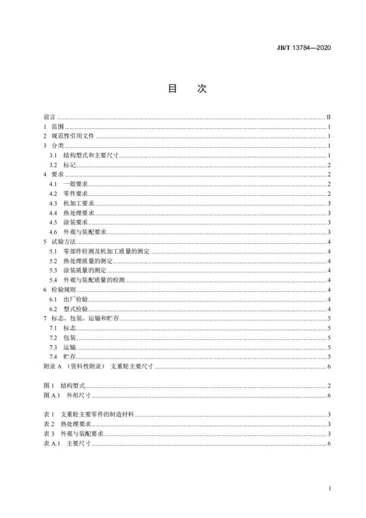 JB/T 13784-2020 液压挖掘机 支重轮第2页预览图