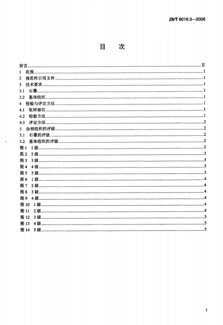 JB/T 6016.3-2008 内燃机 活塞环金相检验 第3部分:球墨铸铁活塞环第2页预览图