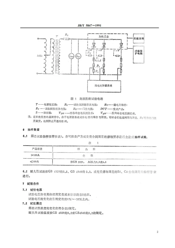 JB/T 5847-1991 高温阻断试验方法导则第3页预览图