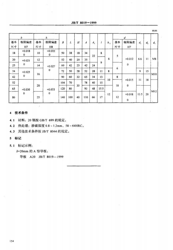 JB/T 8019-1999 机床夹具零件及部件 导板第3页预览图