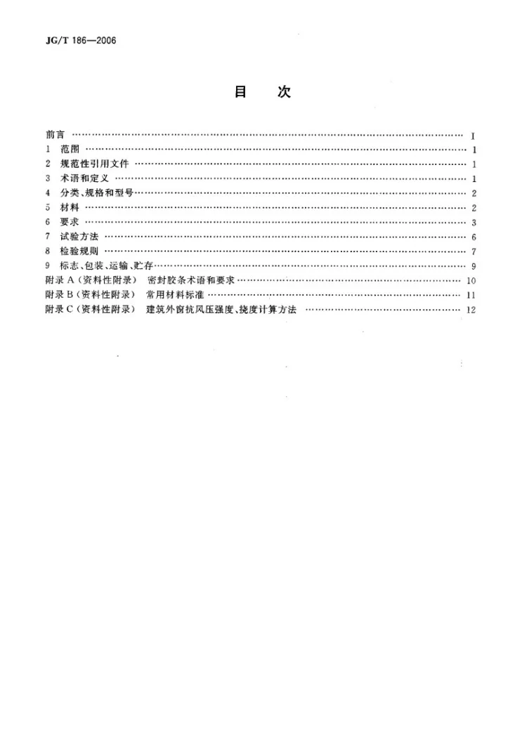 JG/T 186-2006 玻璃纤维增强塑料（玻璃钢）窗第2页预览图