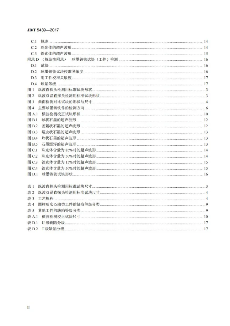 JB/T 5439-2017 容积式压缩机球墨铸铁零件的超声检测第3页预览图