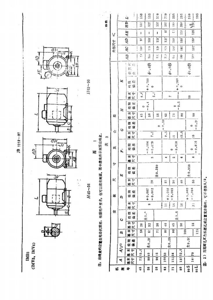 JB 1012-1991 YY系列电容运转异步电动机 技术条件第3页预览图