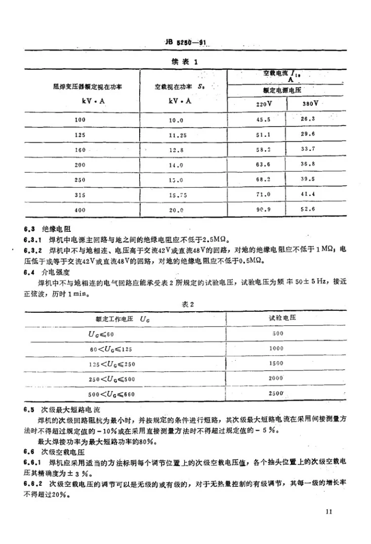 JB 5250-1991 缝焊机第3页预览图