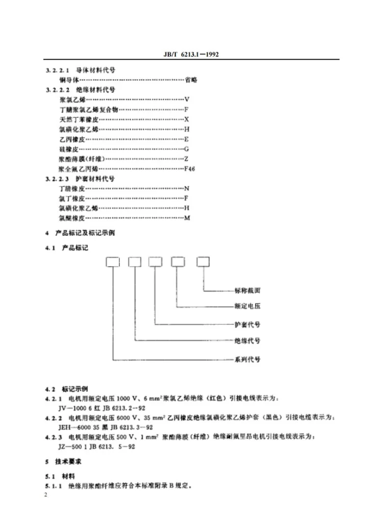 JB 6213.1-1992 电机绕组引接软电缆和软线 第1部分 一般规定第3页预览图