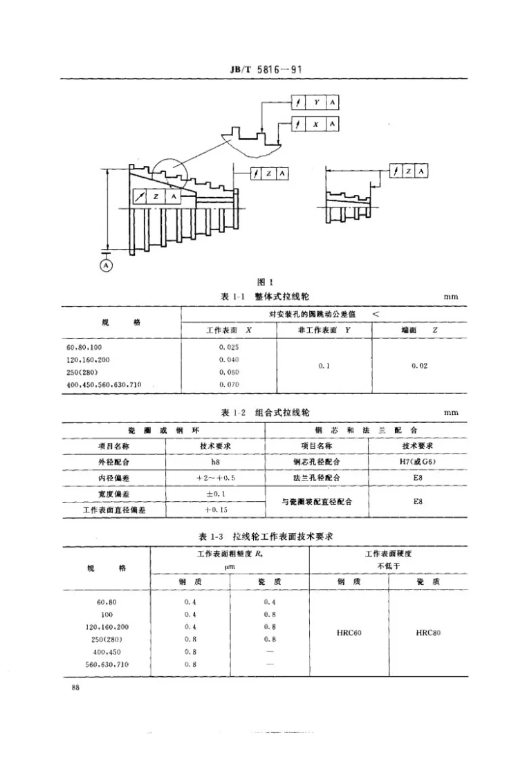 JB 5816-1991 电线电缆拉制设备 技术要求第3页预览图