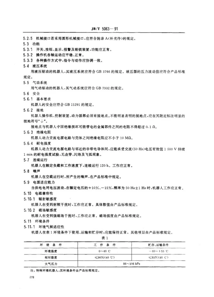 JB 5063-1991 搬运机器人通用技术条件第3页预览图