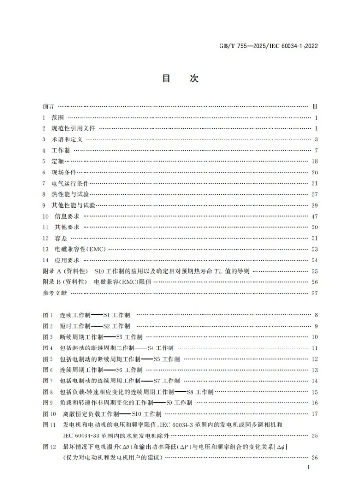 GB/T 755-2025 旋转电机 定额与性能第3页预览图