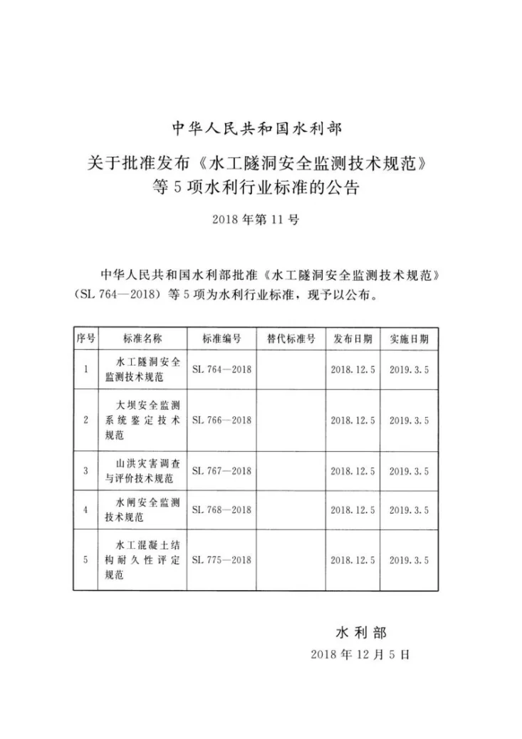 SL 768-2018 水闸安全监测技术规范第2页预览图