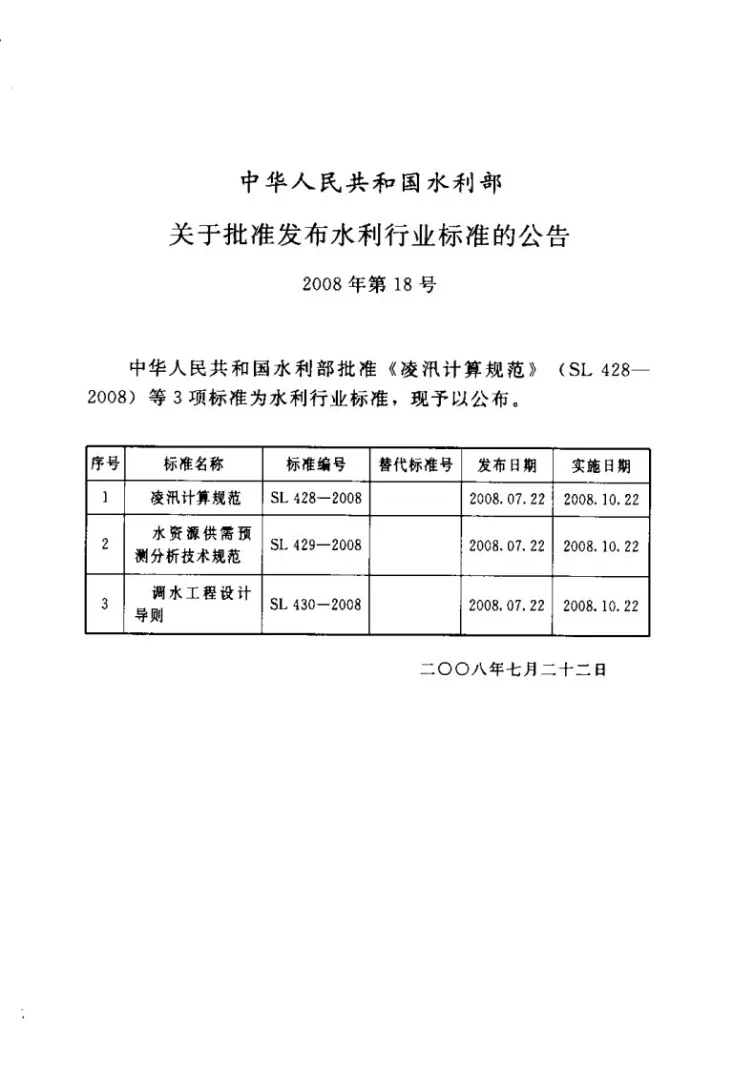 SL 429-2008 水资源供需预测分析技术规范第2页预览图