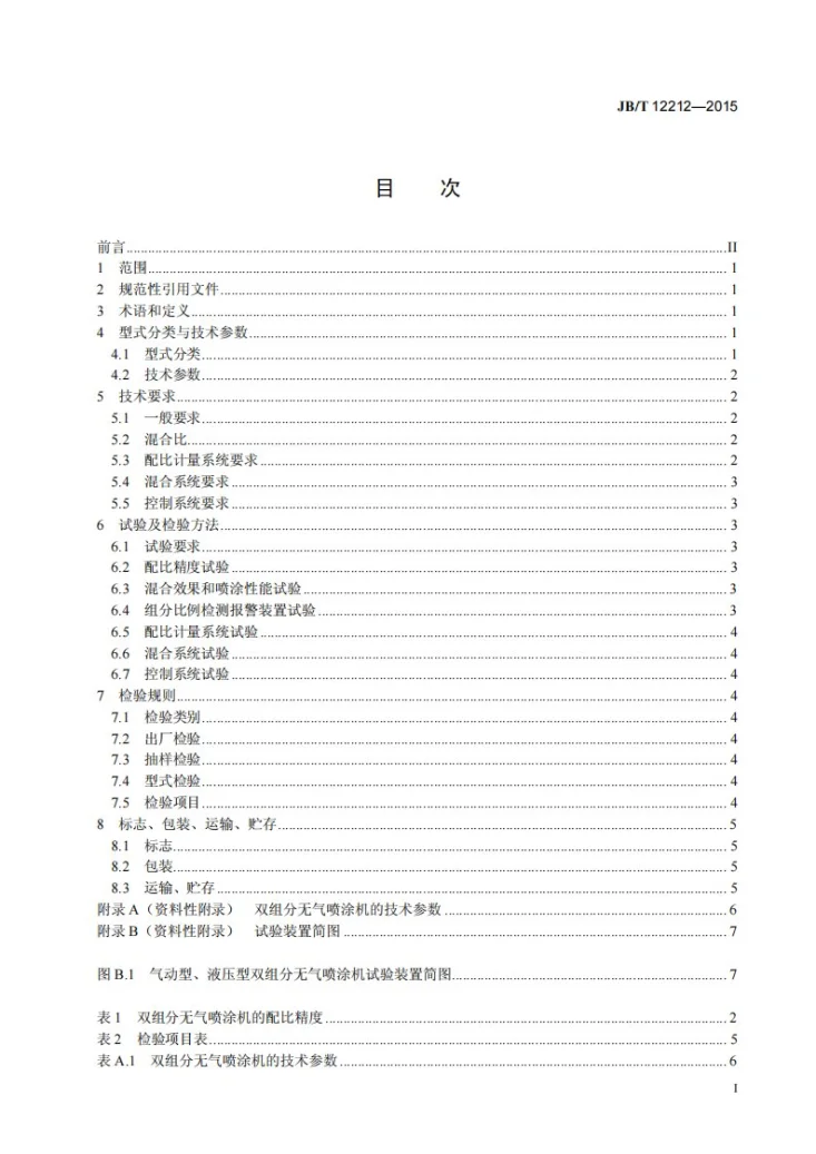 JB/T 12212-2015 双组分无气喷涂机第2页预览图
