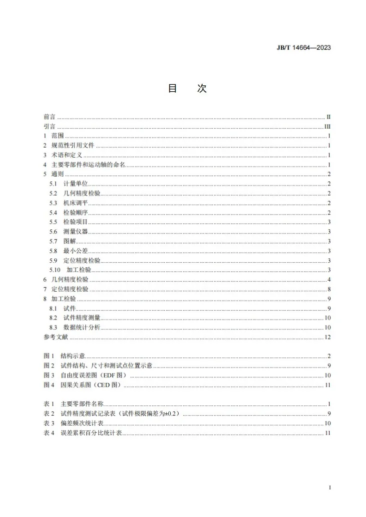 JB/T 14664-2023 激光选区熔化成形机床 精度检验第2页预览图