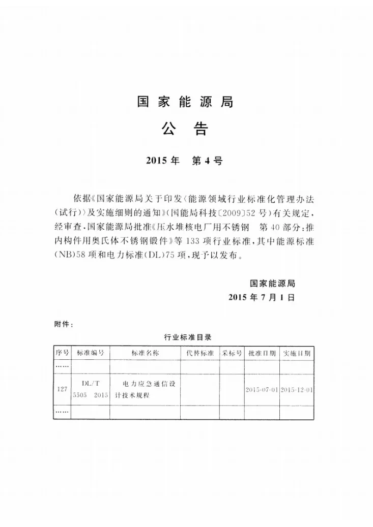 DL/T 5505-2015 电力应急通信设计技术规程第3页预览图