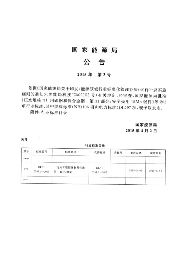 DL/T 5156.1-2015 电力工程勘测制图标准 第1部分: 测量第3页预览图