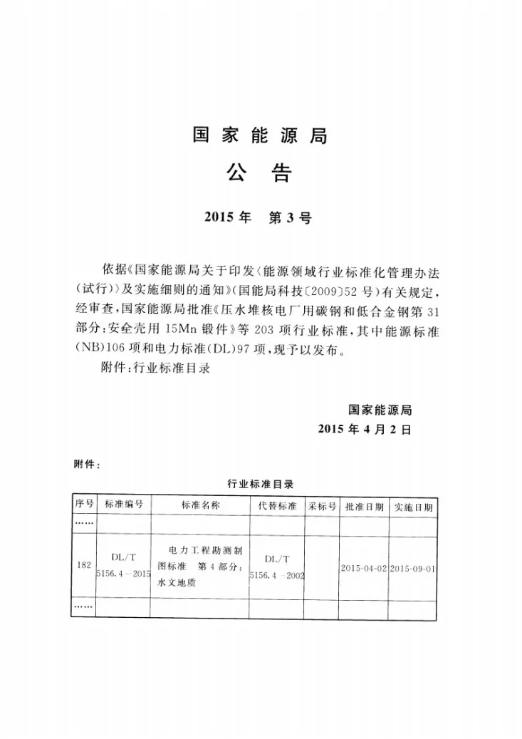 DL/T 5156.4-2015 电力工程勘测制图标准 第4部分：水文地质第3页预览图