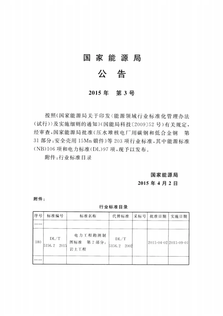 DL/T 5156.2-2015 电力工程勘测制图标准 第2部分:岩土工程第3页预览图