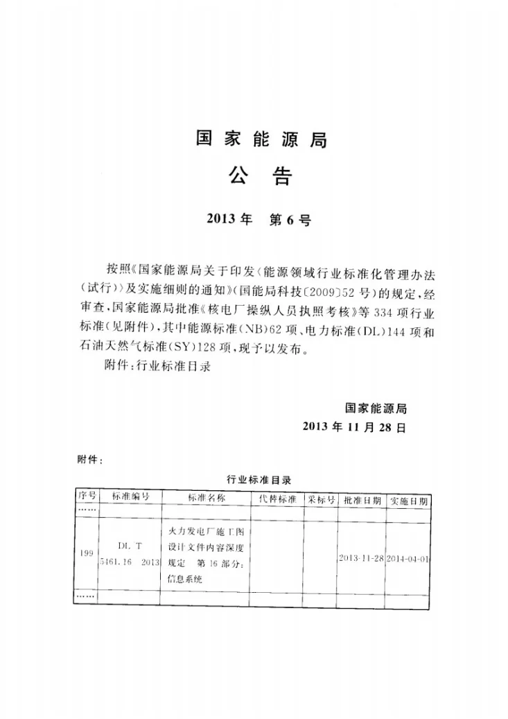 DL/T 5461.16-2013 火力发电厂施工图设计文件内容深度规定 第16部分： 信息系统第3页预览图