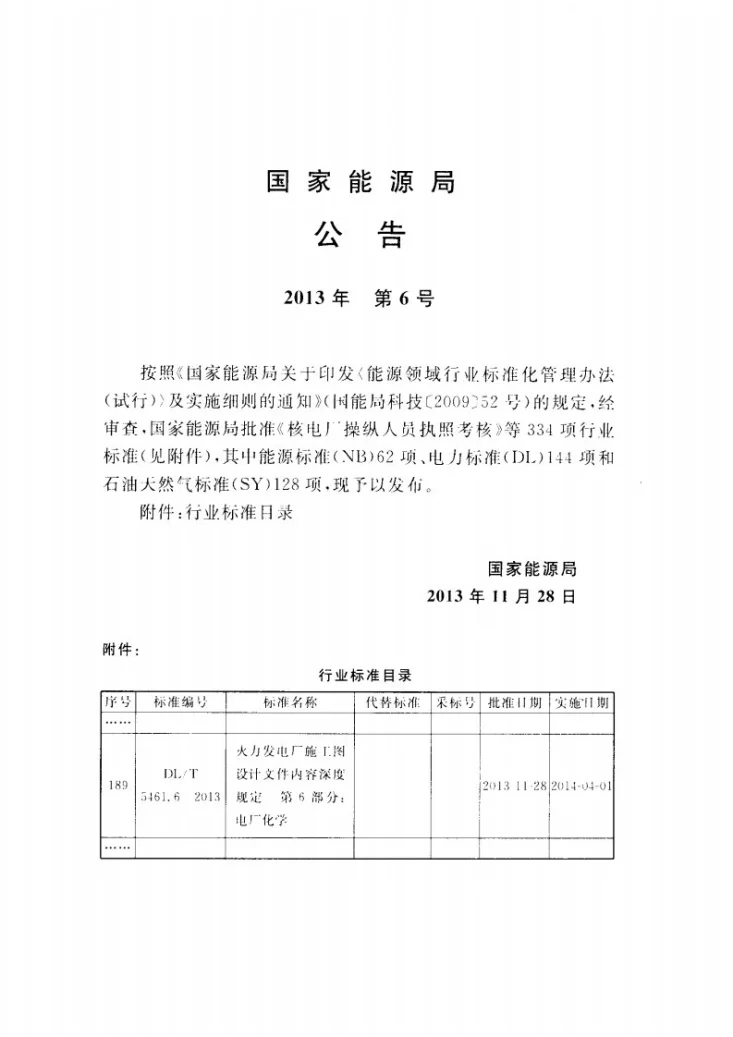 DL/T 5461.6-2013 火力发电厂施工图设计文件内容深度规定 第6部分： 电厂化学第3页预览图