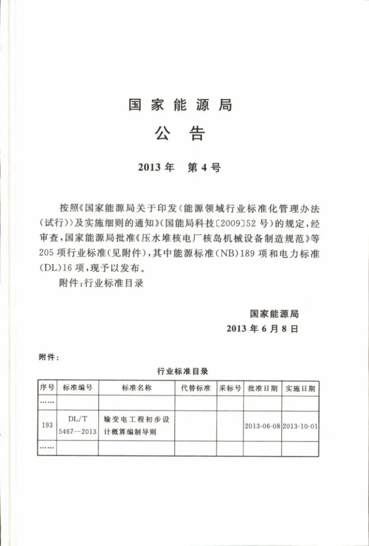 DL/T 5467-2013 输变电工程初步设计概算编制导则第3页预览图